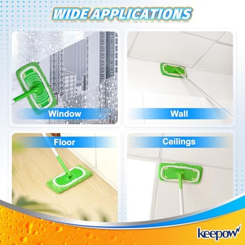 KEEPOW Reusable Mop Pads 6 Pack for Swiffer
