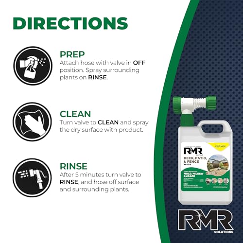 RMR Deck Patio Fence Wash 64 Ounce Commercial-Grade Stain Remover