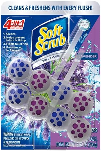 Soft Scrub 4-in-1 Rim Hanger Toilet Cleaner 2 Count Lavender Scent
