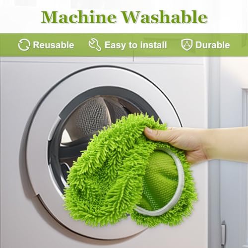 DLAIMI XL Mop Pads for Swiffer XL 4 Pack Reusable Microfiber