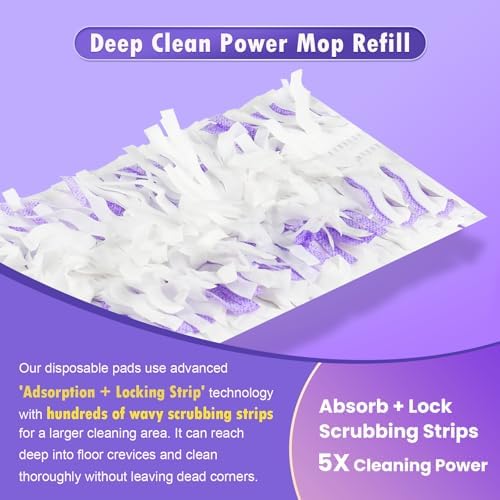 Bisenkud 20 Count Replacement Mopping Pads for Swiffer Power Mop