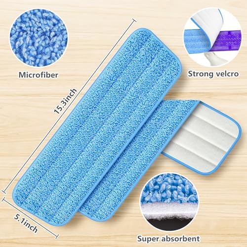 ILAVCOOL 6 Pack Reusable Mop Pads for Swiffer PowerMop