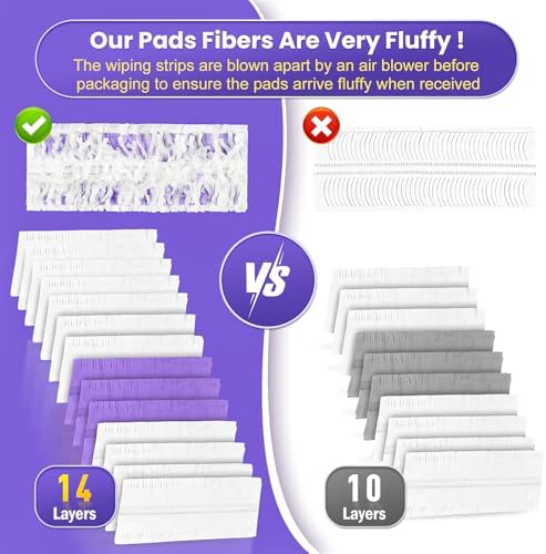Bisenkud 15 Count Power Mop Refills for Multi-Surface Cleaning
