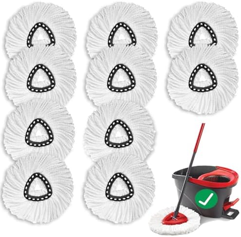 10PCS Spin Mop Replacement Heads 100 Microfiber