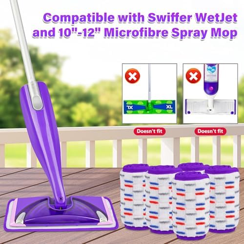 7 Pack Reusable Mop Pads for Swiffer WetJet 1
