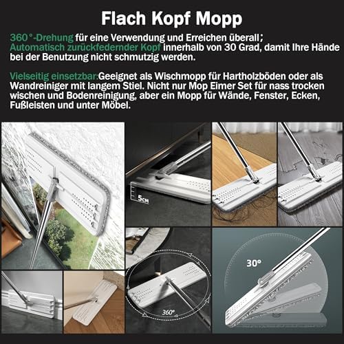 JOYMOOP 13 Mop Head Replacement with Microfiber Pad