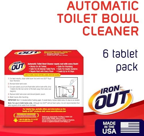 IRON OUT Automatic Toilet Bowl Cleaner Tablets 45 Days Rust Free