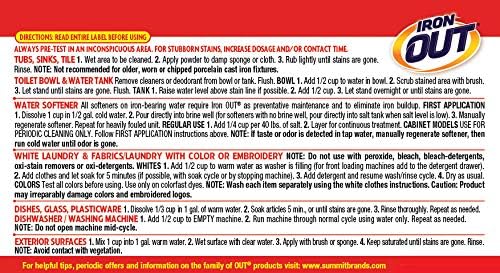 IRON OUT Powder Rust Stain Remover 95lb
