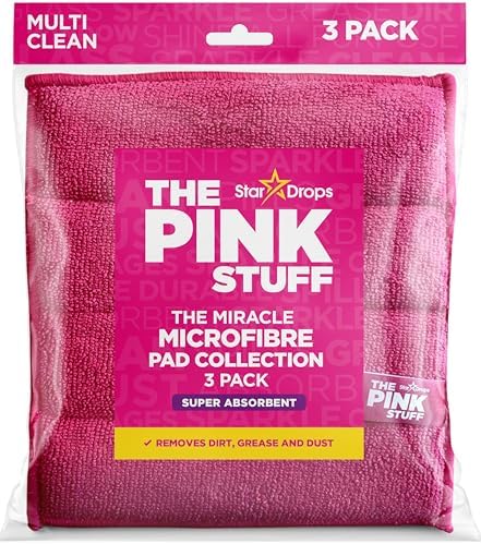 Stardrops The Pink Stuff 3 Pack Miracle Microfiber Mop Pads