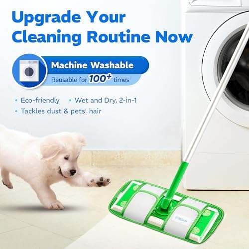 Befanty 4 Pack Reusable Microfiber Mop Pads - 10 to 12