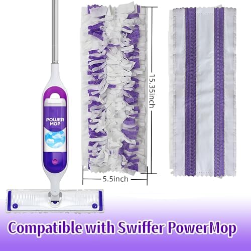 Disposable Mop Pads for Swiffer PowerMop - 15 Count Replacement Refills