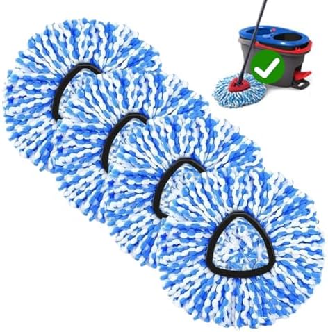 FOOKCIAN 4-Pack Spin Mop Replacement Head