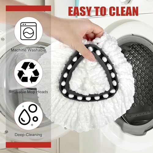 CCMRCQ Spin Mop Replacement Head 3 Pack