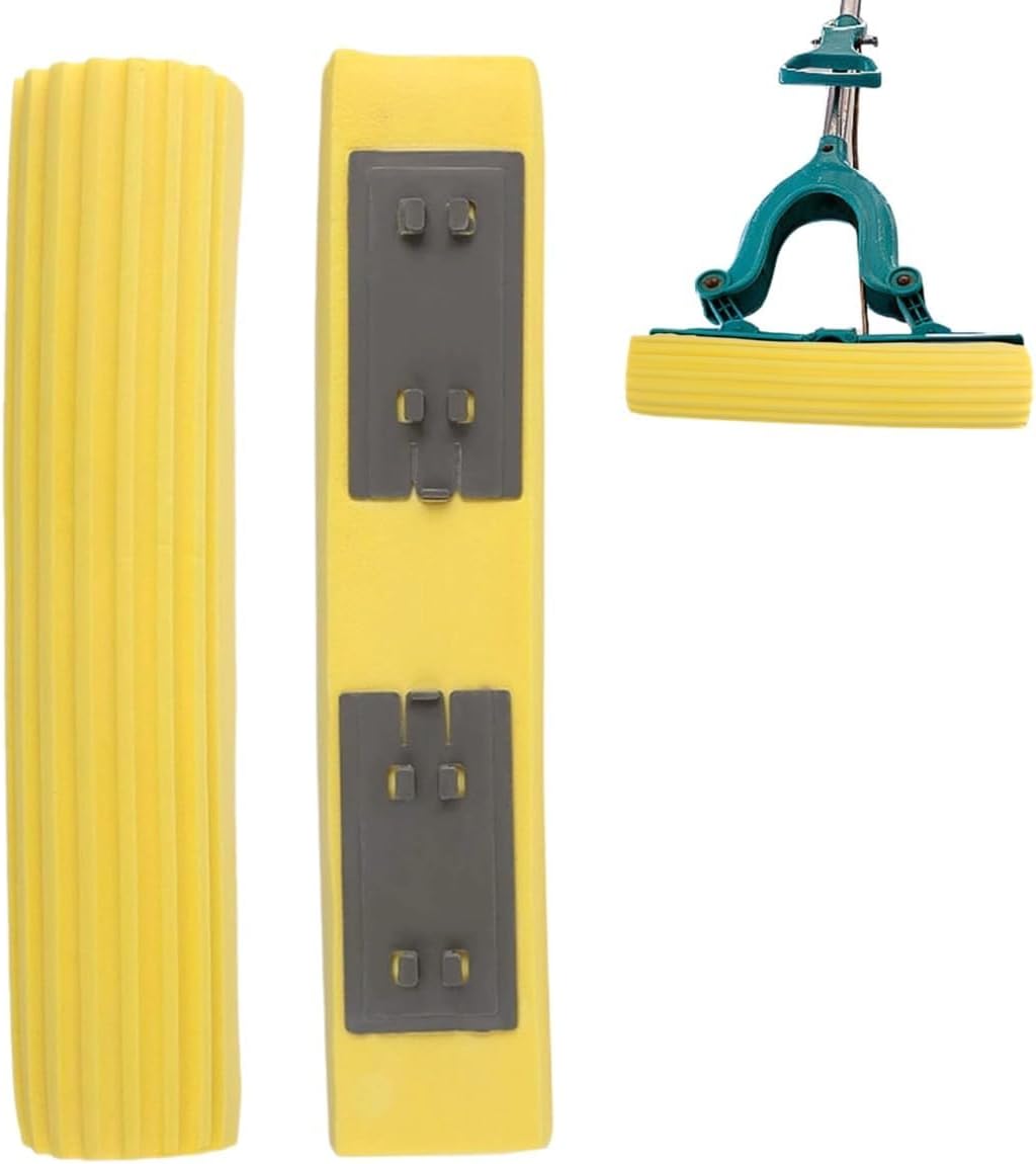 Beufee Sponge Mop Head Refill Set of 2 Yellow