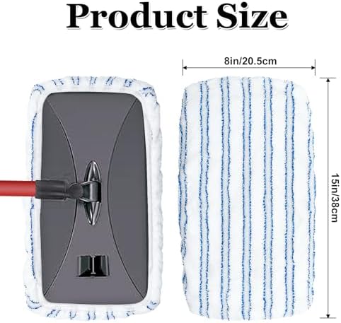 O-Cedar Mop Refills 3 Pack Replacement Pads 15x8 Flat
