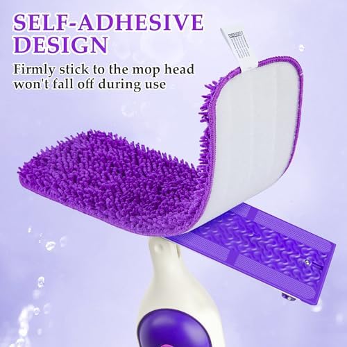 PAPCLEAN Microfiber Mop Pads Refill - 6 Pcs Reusable for Swiffer PowerMop