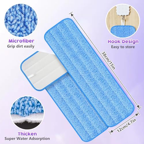 3 Pack Reusable Mop Pads for Swiffer PowerMop 1