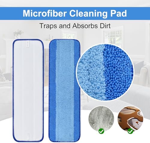 DLAIMI 8 Pack Mop Pads for Hardwood and Hard Floors