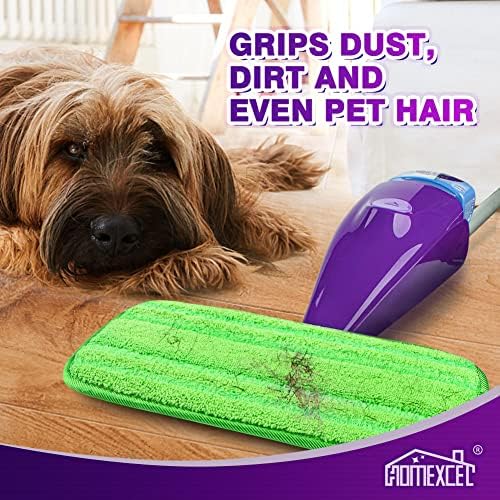 HOMEXCEL Microfiber Mop Pads Refill Pack of 4