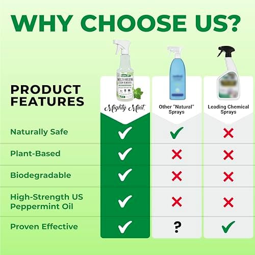 Mighty Mint Mold Mildew Stain Remover Spray 16oz