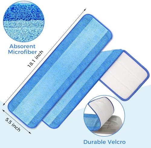 4-Pack Microfiber Mop Pads for Bona Mops Washable and Reusable