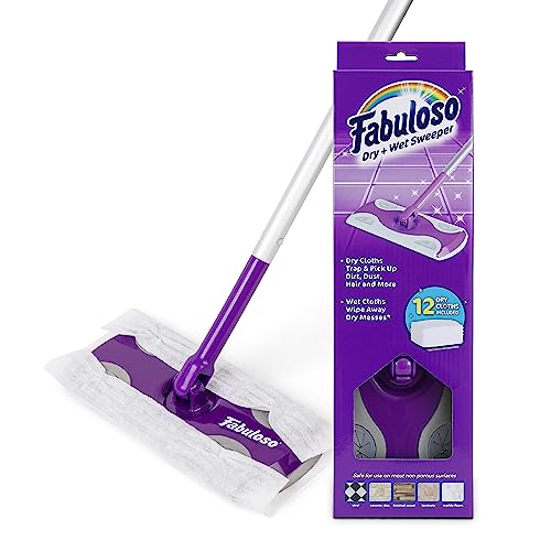 Fabuloso Dry and Wet Sweeper with 12 Dry Cloths