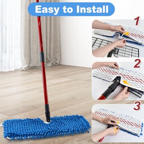 4 Pack Mop Head Replacement for O-Cedar Flip Mop 1