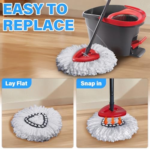TATAANTY Spin Mop Replacement Heads 6 Pack