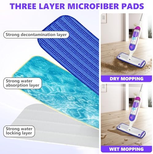 Reusable Mop Pads for Swiffer PowerMop 6 Pack