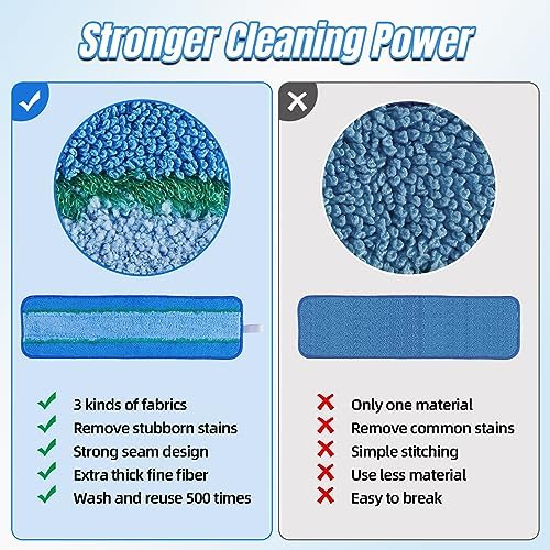 3 Pack Deep Cleaning Pads for Bona Mop Replacement