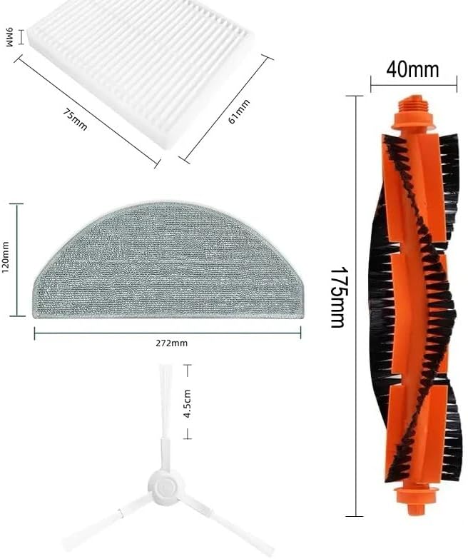 Marebm 7-Piece Mop Brush Replacement for E10 E12 B112
