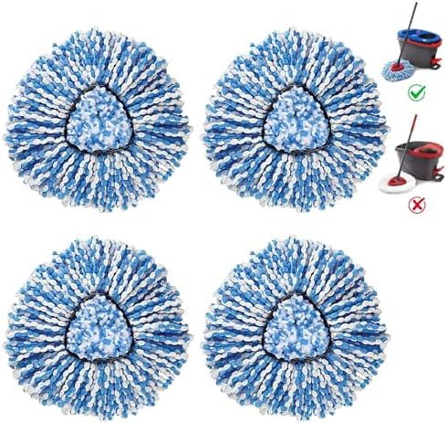 BonusLife 4-Pack Mop Head for RinseClean 2-Tank Spin Mop