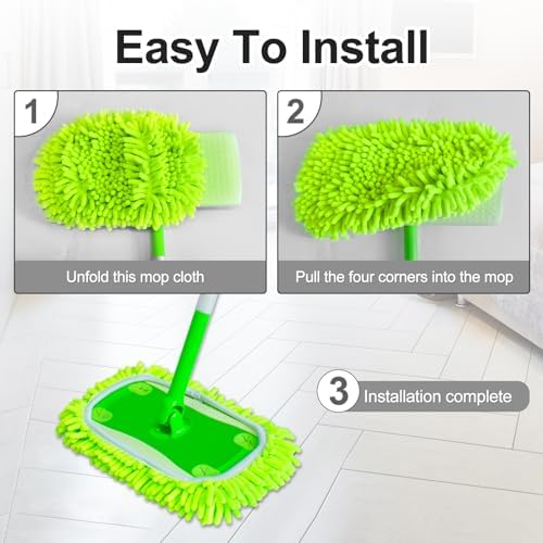 Yuunaie Reusable Mop Pads for Swiffer 4-Pack