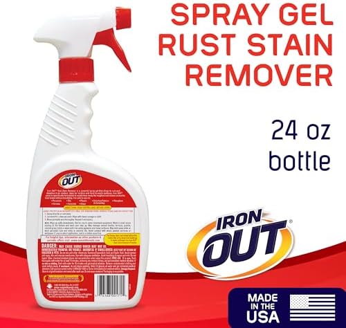 IRON OUT Rust Stain Remover Spray Gel 24 Ounces