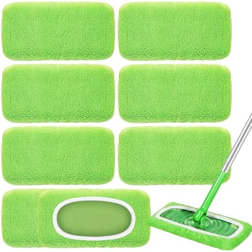 Nicemiya 8 Pack Reusable Mop Pads for Swiffer