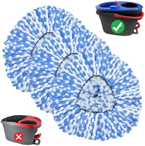 DLAIMI Spin Mop Replacement Heads Combo Set