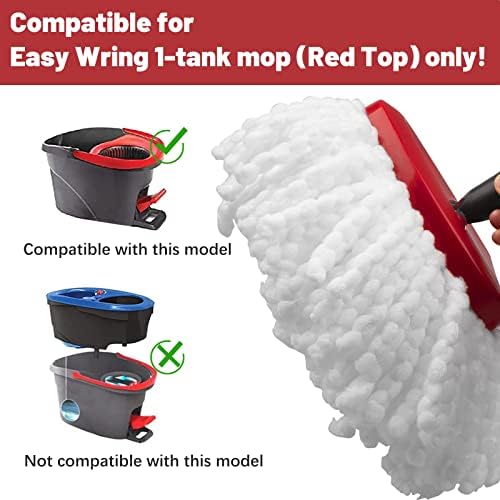 GRAREND 4 Pack Mop Replacement Heads for Ocedar Spin Mop