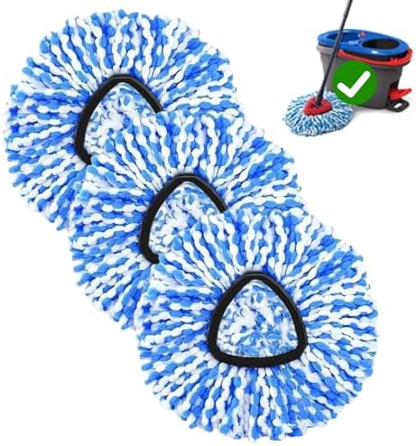 FOOKCIAN 3-Pack Spin Mop Replacement Head