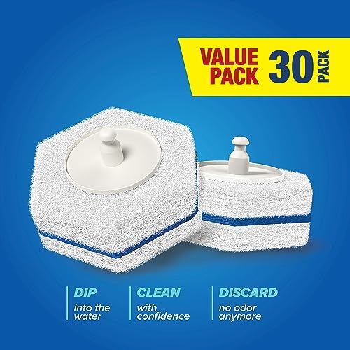 CleanGenius Disposable Prefilled Toilet Cleaning Scrubbers 30 Count