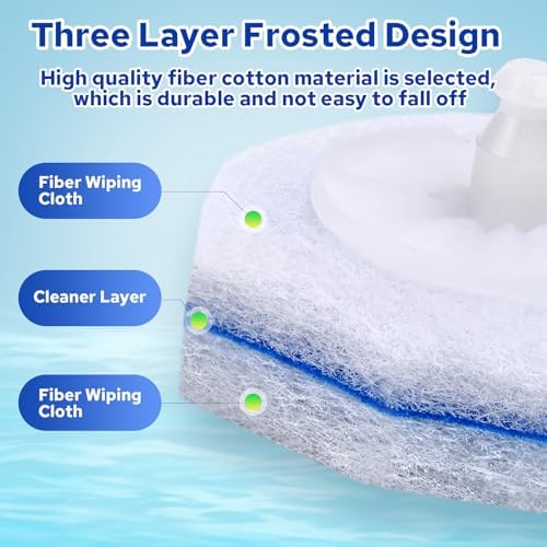 Cecailin 60pcs Disposable Toilet Brush with Cleaner 1