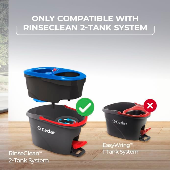 O-Cedar RinseClean Spin Mop Microfiber Refill Pack of 3