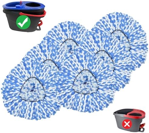 DLAIMI 6-Pack Spin Mop Replacement Heads 1