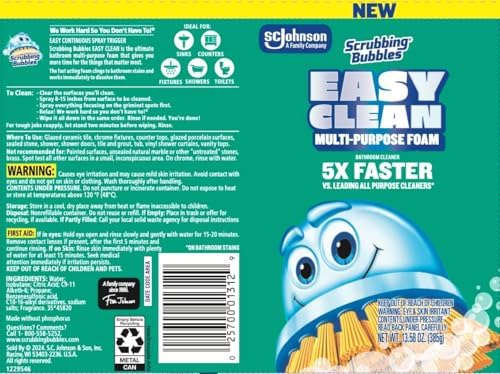 Scrubbing Bubbles Easy Clean Foaming Bathroom Cleaner 1358 Ounce Pack of 2