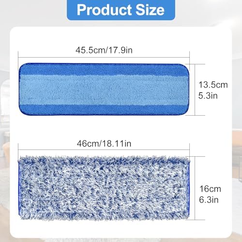 DLAIMI 4 Pack Microfiber Mop Pads for Bona Mop 1
