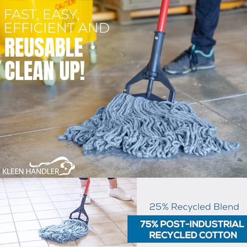 KLEEN HANDLER Heavy Duty Mop Head Refill Pack of 6 1