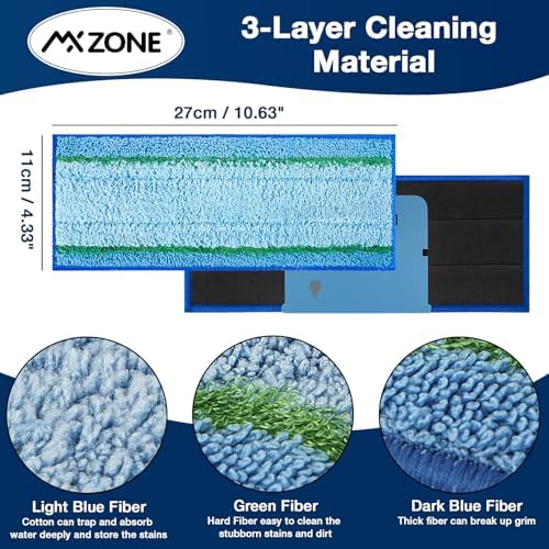 MXZONE Upgraded M6 Wet Mopping Pads 8 Pack 1