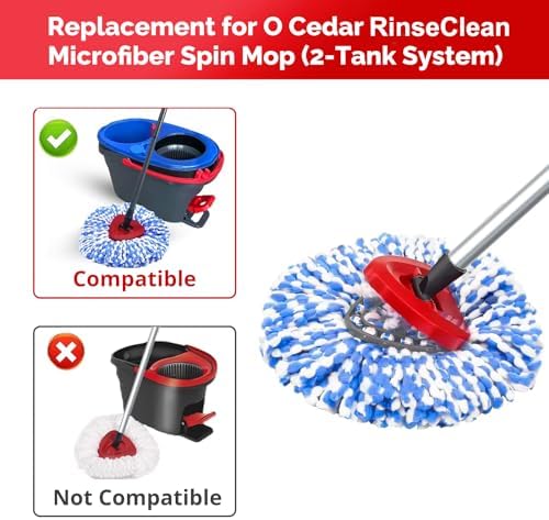 Pkulater O Cedar 2 Tank Mop Head Replacement Set
