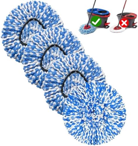 FOOKCIAN 4 Pack Mop Heads for RinseClean 2-Tank System 1