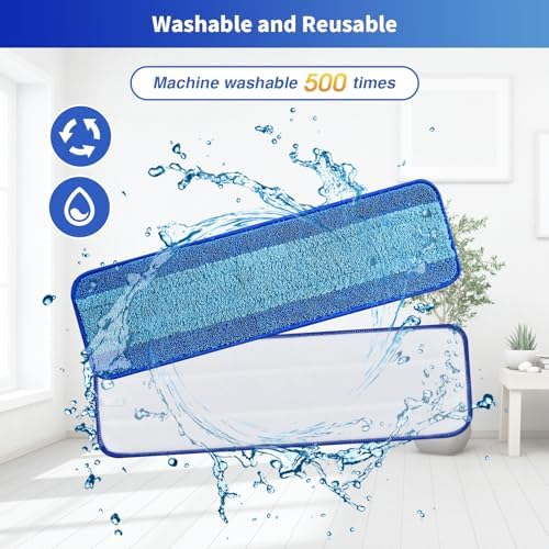 15 Pack Microfiber Mop Pads - Washable Reusable for Bona Mops
