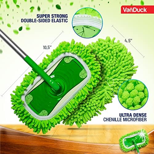 VanDuck Dust Mop Refill 2 Pack - Pet Floor Cleaning